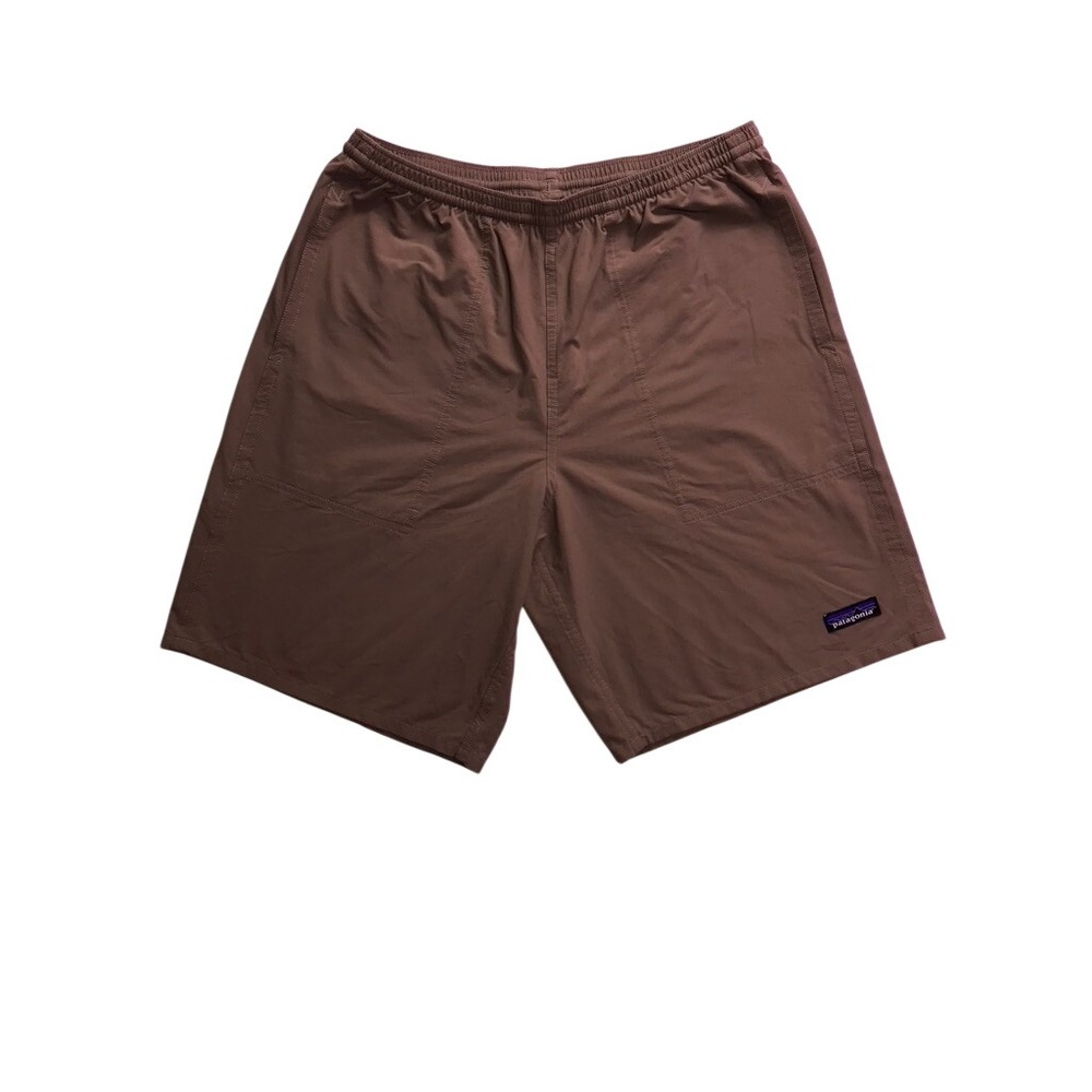 Patagonia Baggies Shorts Men Medium Brown Elastic Waist Hiking Outdoor